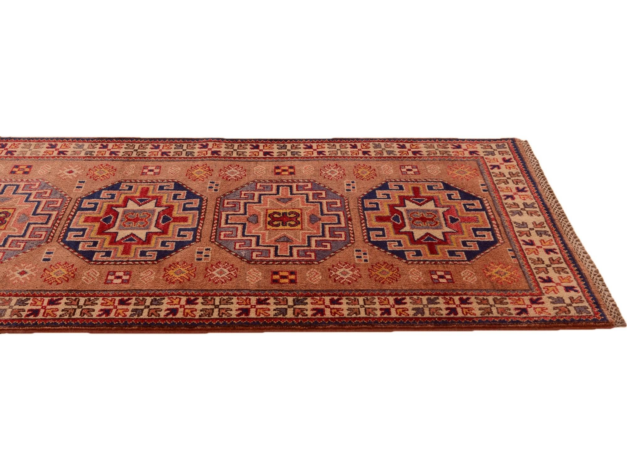 2' 9 x 10' Hand Knotted Kazak Runner Rug