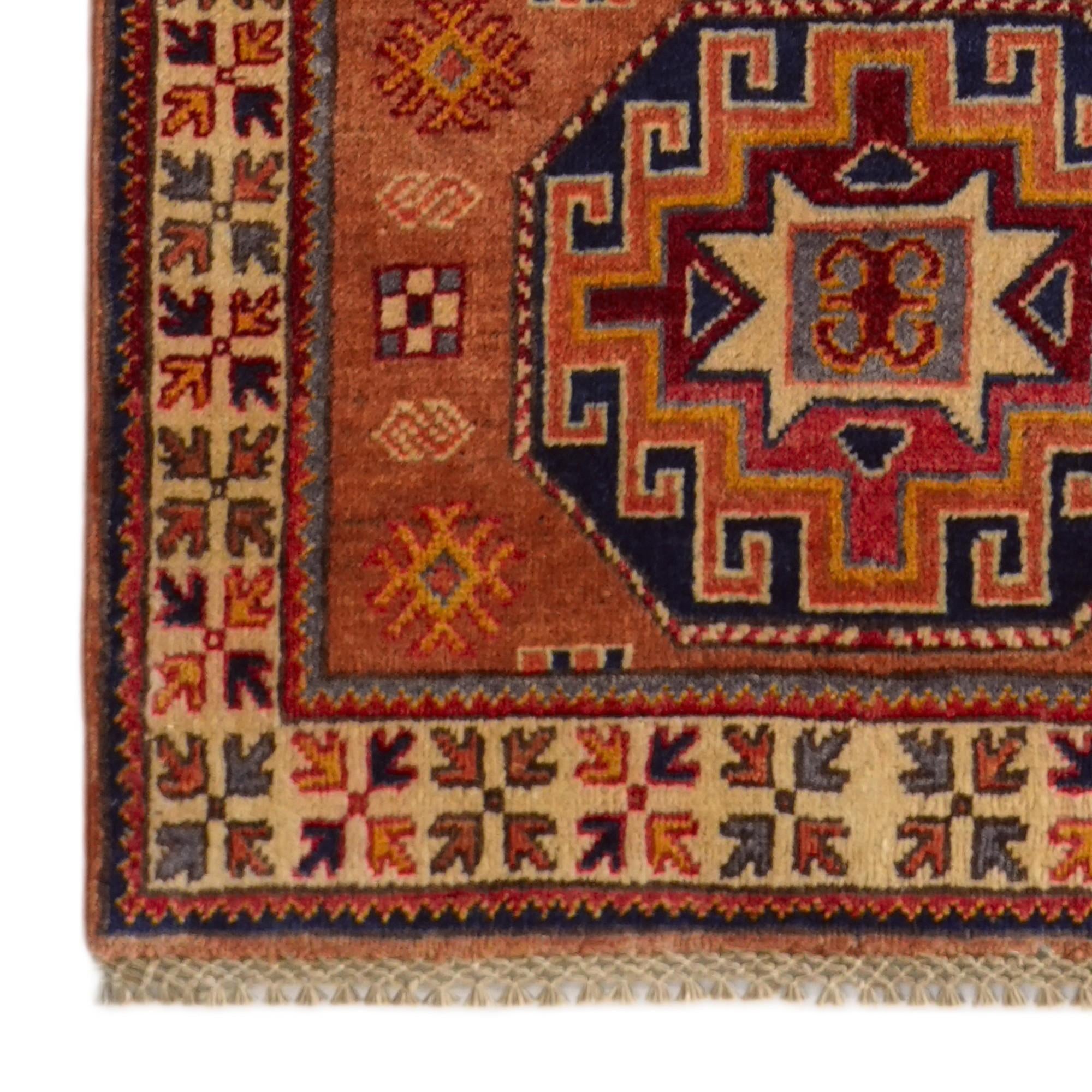 2' 9 x 10' Hand Knotted Kazak Runner Rug