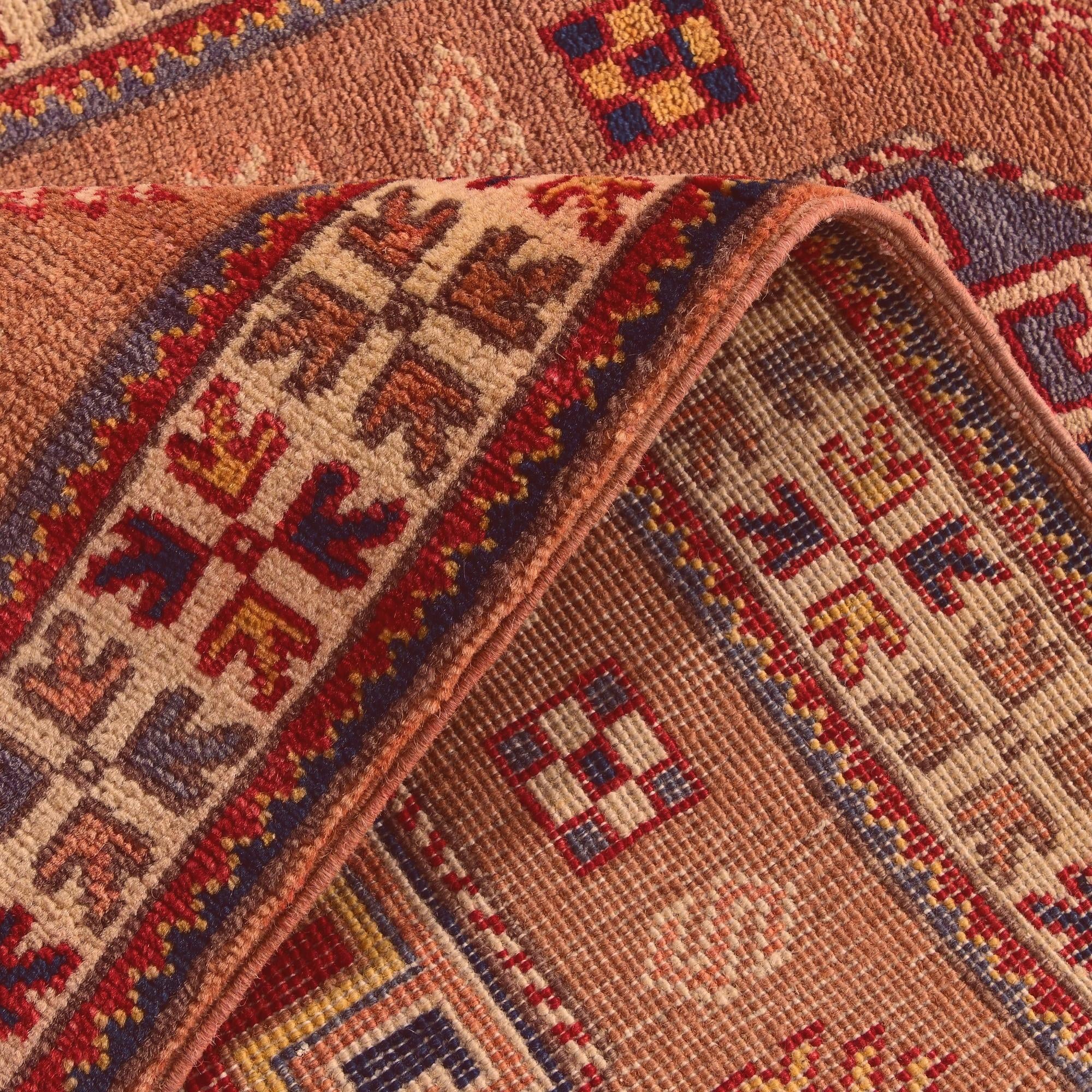 2' 9 x 10' Hand Knotted Kazak Runner Rug