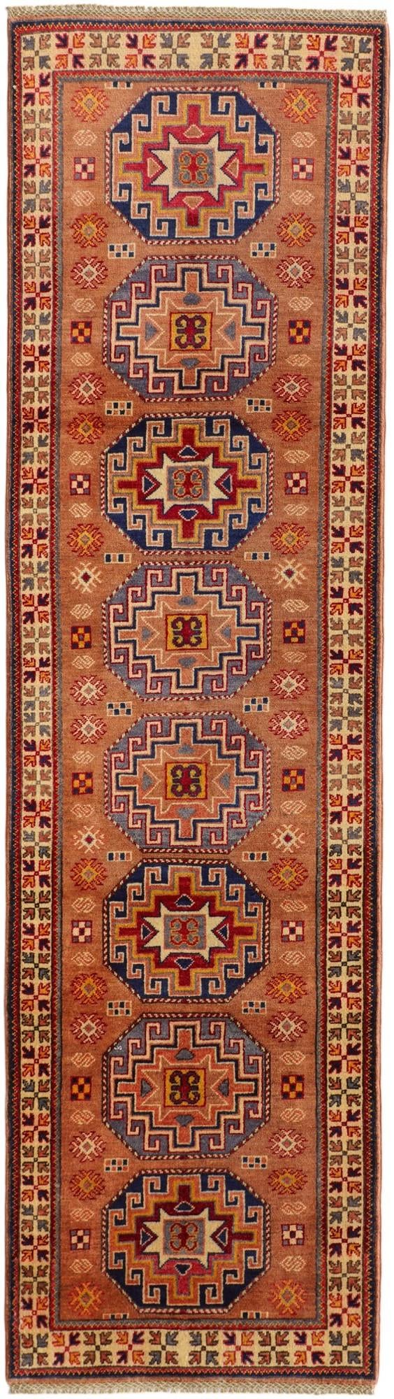 2' 9 x 10' Hand Knotted Kazak Runner Rug