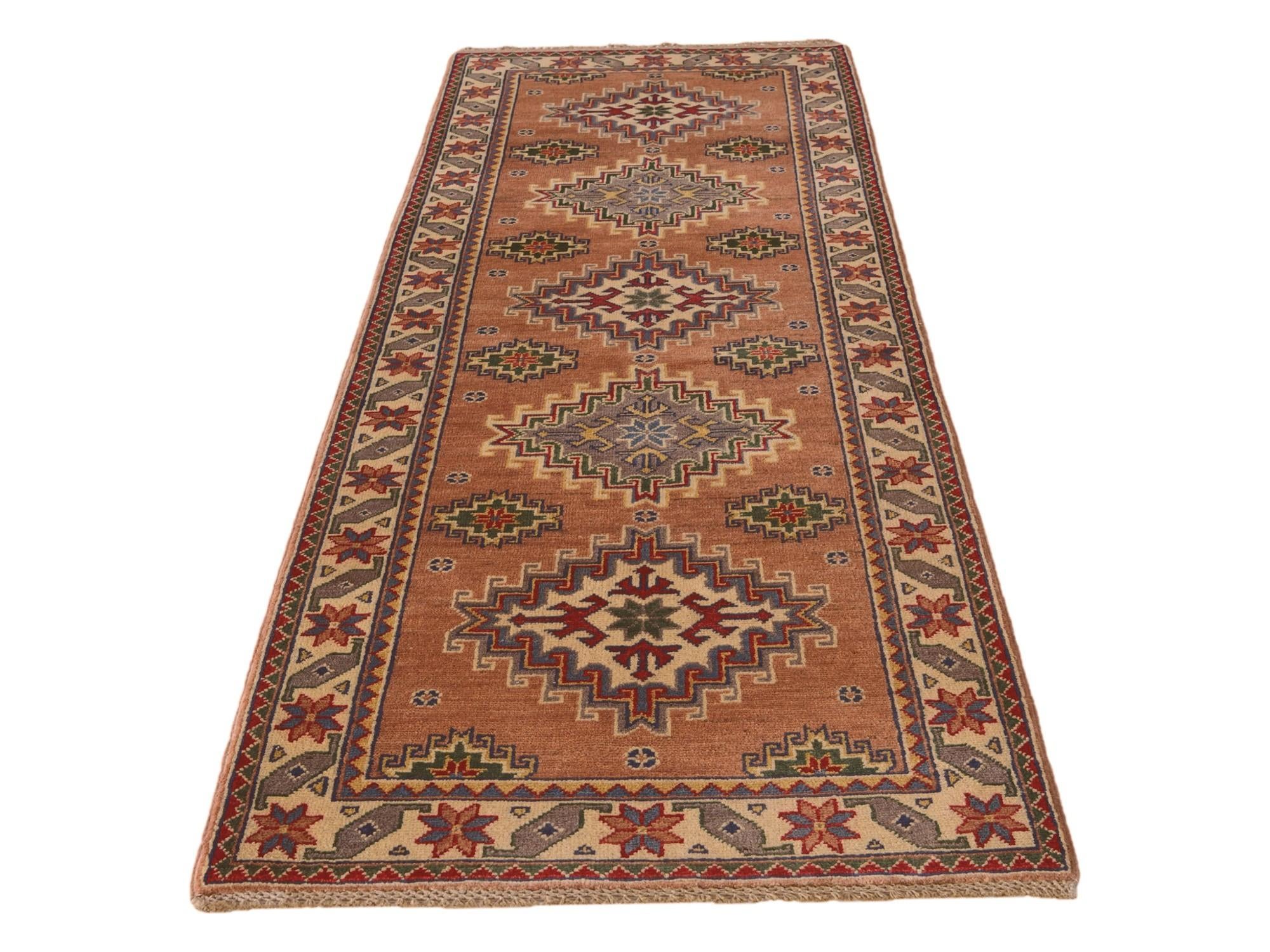 2' 8 x 7' 10 Hand Knotted Kazak Runner Rug