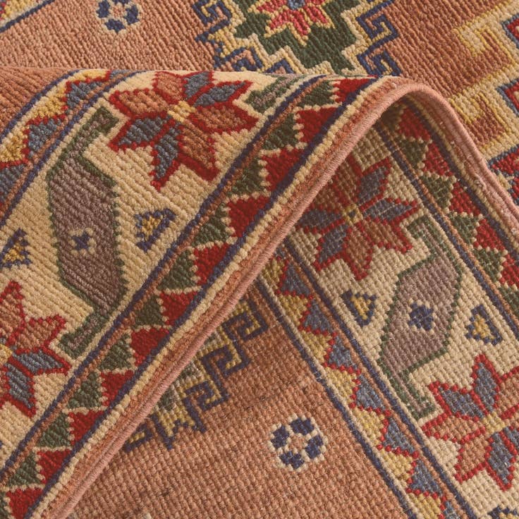 Detail image of 2' 8 x 7' 10 Hand Knotted Kazak Runner Rug