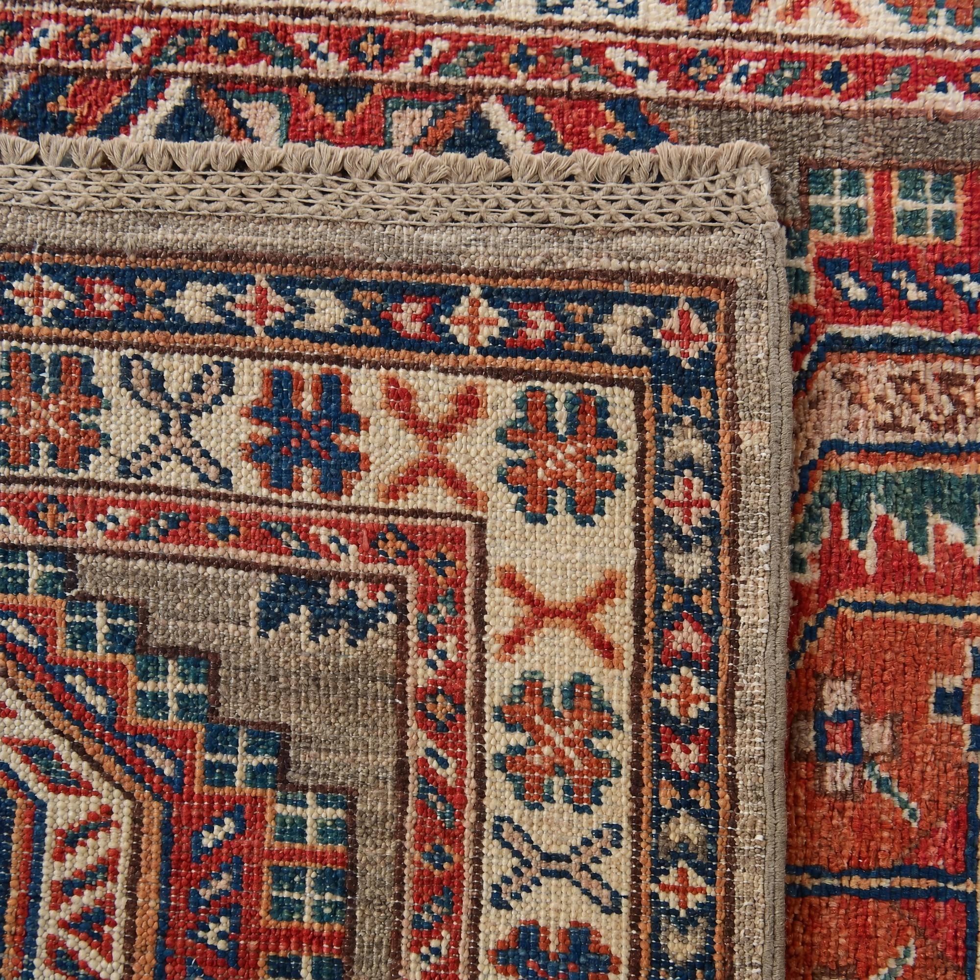 75cm x 215cm Hand Knotted Kazak Runner Rug