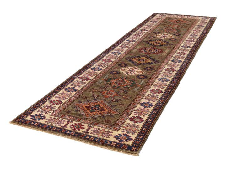 2' 9 x 10' Hand Knotted Kazak Runner Rug