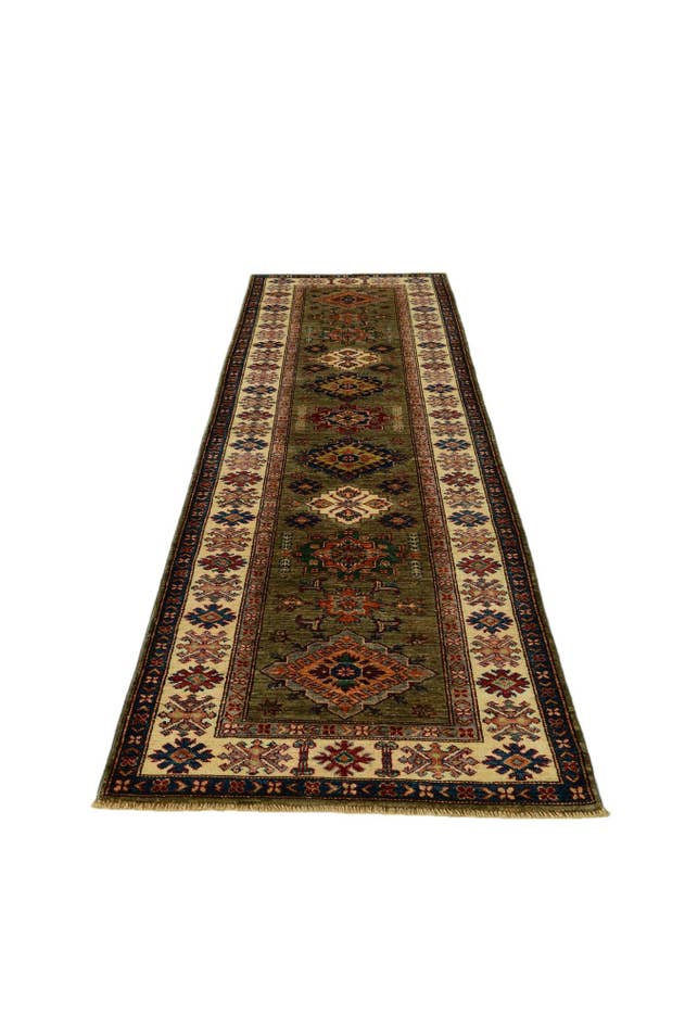 Detail image of 2' 9 x 10' Hand Knotted Kazak Runner Rug