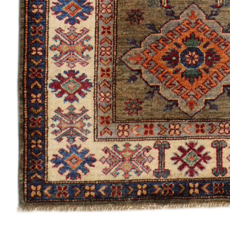 Detail image of 2' 9 x 10' Hand Knotted Kazak Runner Rug