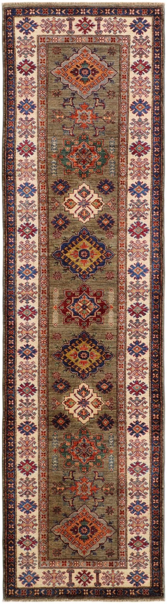 2' 9 x 10' Hand Knotted Kazak Runner Rug