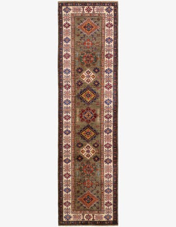 2' 9 x 10' Hand Knotted Kazak Runner Rug