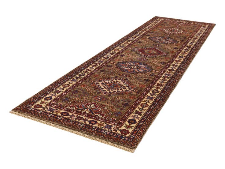 Detail image of 2' 8 x 9' 1 Hand Knotted Kazak Runner Rug