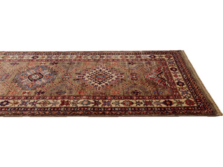 2' 8 x 9' 1 Hand Knotted Kazak Runner Rug