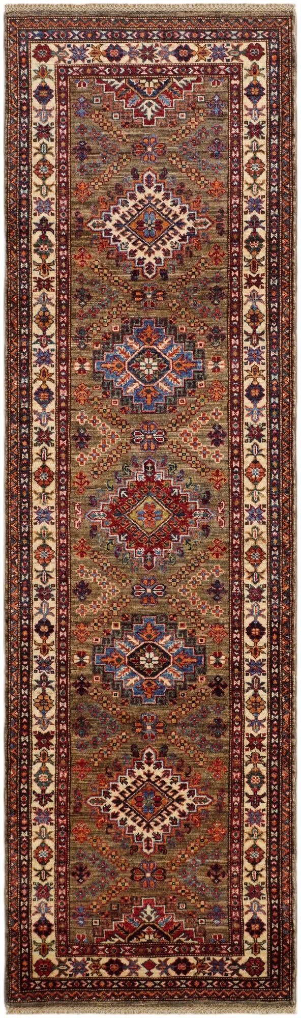 2' 8 x 9' 1 Hand Knotted Kazak Runner Rug