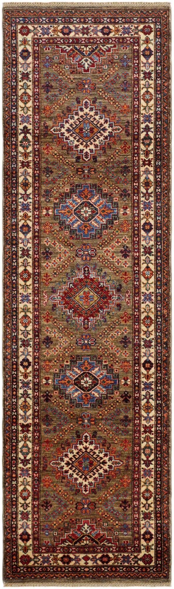 2' 8 x 9' 1 Hand Knotted Kazak Runner Rug