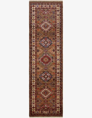 2' 8 x 9' 1 Hand Knotted Kazak Runner Rug
