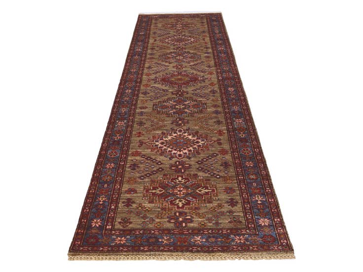 Detail image of 2' 9 x 10' 7 Hand Knotted Kazak Runner Rug