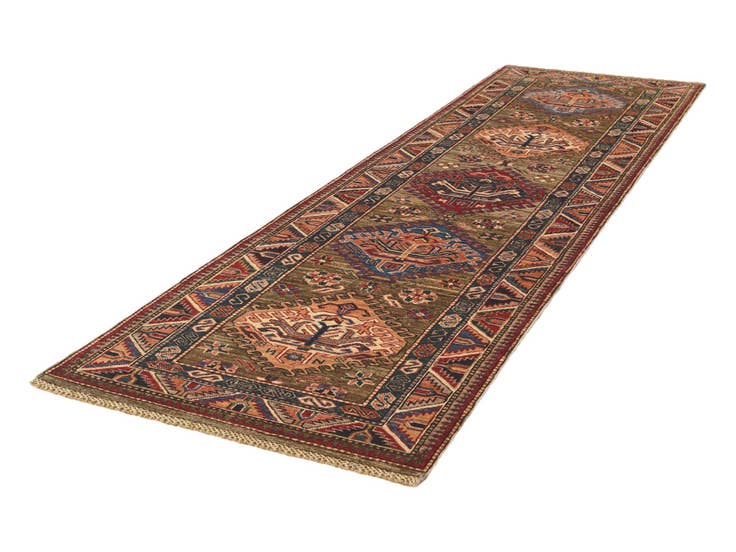 Detail image of 2' 7 x 9' 2 Hand Knotted Kazak Runner Rug