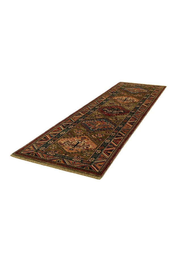 Detail image of 2' 7 x 9' 2 Hand Knotted Kazak Runner Rug