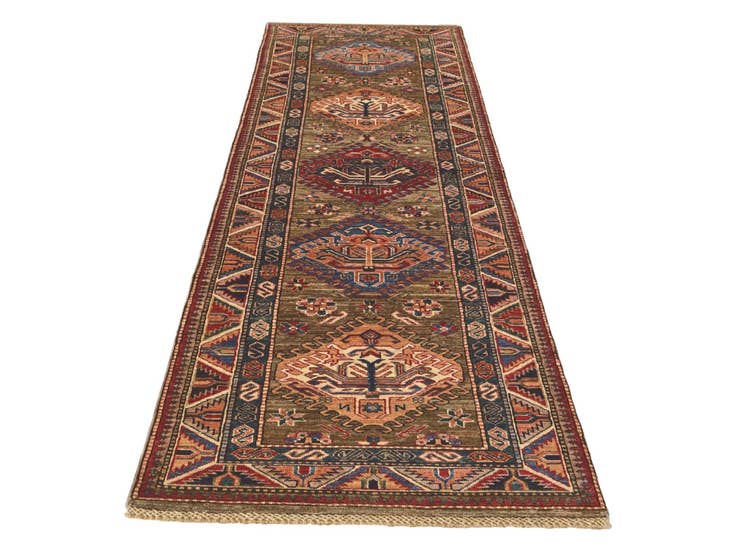 Detail image of 2' 7 x 9' 2 Hand Knotted Kazak Runner Rug