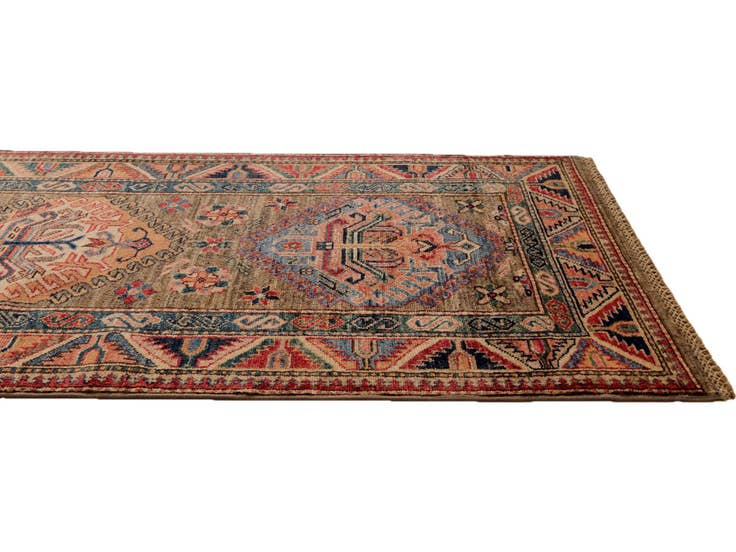 Detail image of 2' 7 x 9' 2 Hand Knotted Kazak Runner Rug