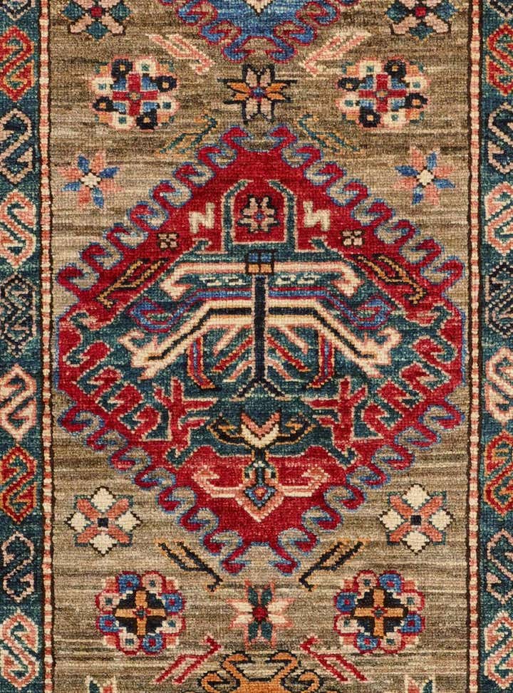 2' 7 x 9' 2 Hand Knotted Kazak Runner Rug