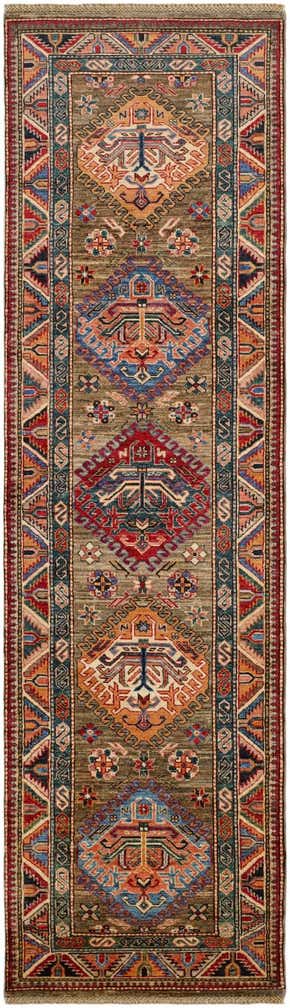 2' 7 x 9' 2 Hand Knotted Kazak Runner Rug
