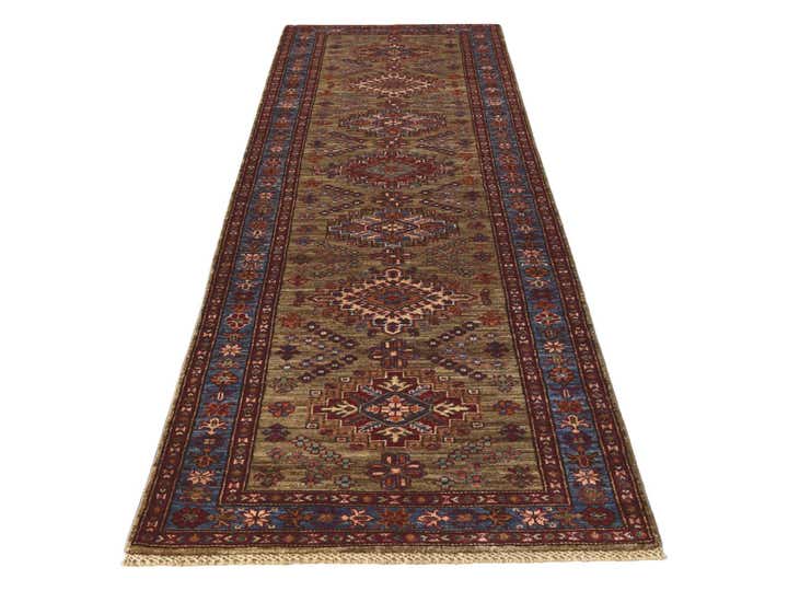 2' 11 x 10' 1 Hand Knotted Kazak Runner Rug