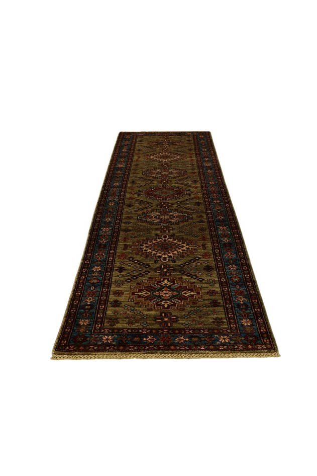 Detail image of 2' 11 x 10' 1 Hand Knotted Kazak Runner Rug