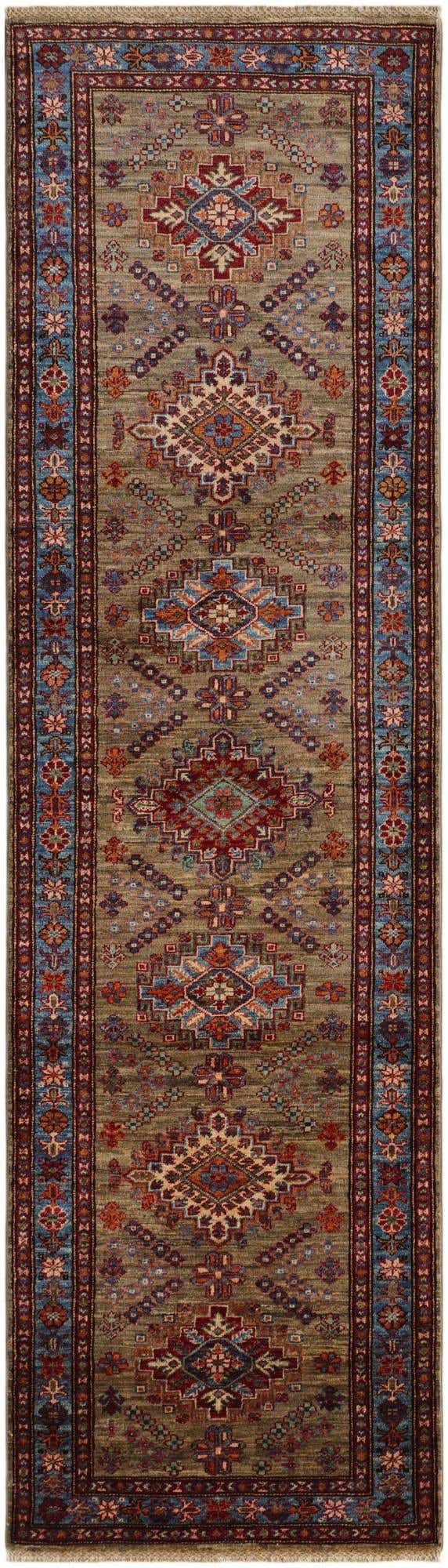 2' 11 x 10' 1 Hand Knotted Kazak Runner Rug
