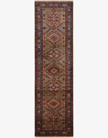 2' 11 x 10' 1 Hand Knotted Kazak Runner Rug