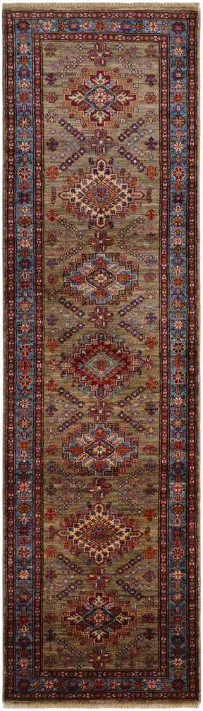 2' 11 x 10' 1 Hand Knotted Kazak Runner Rug