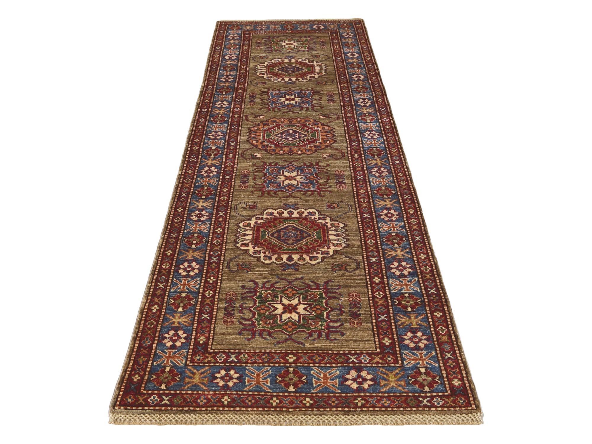 2' 7 x 8' 8 Hand Knotted Kazak Runner Rug