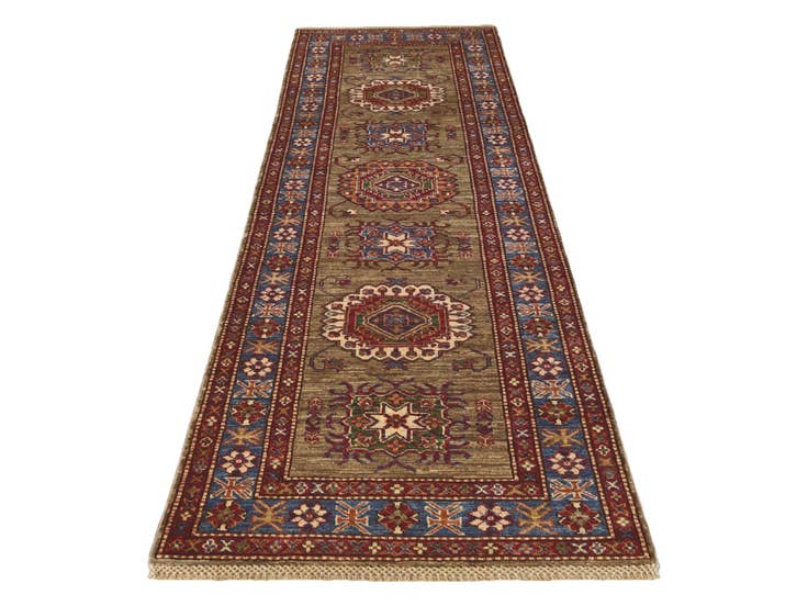 Detail image of 2' 7 x 8' 8 Hand Knotted Kazak Runner Rug
