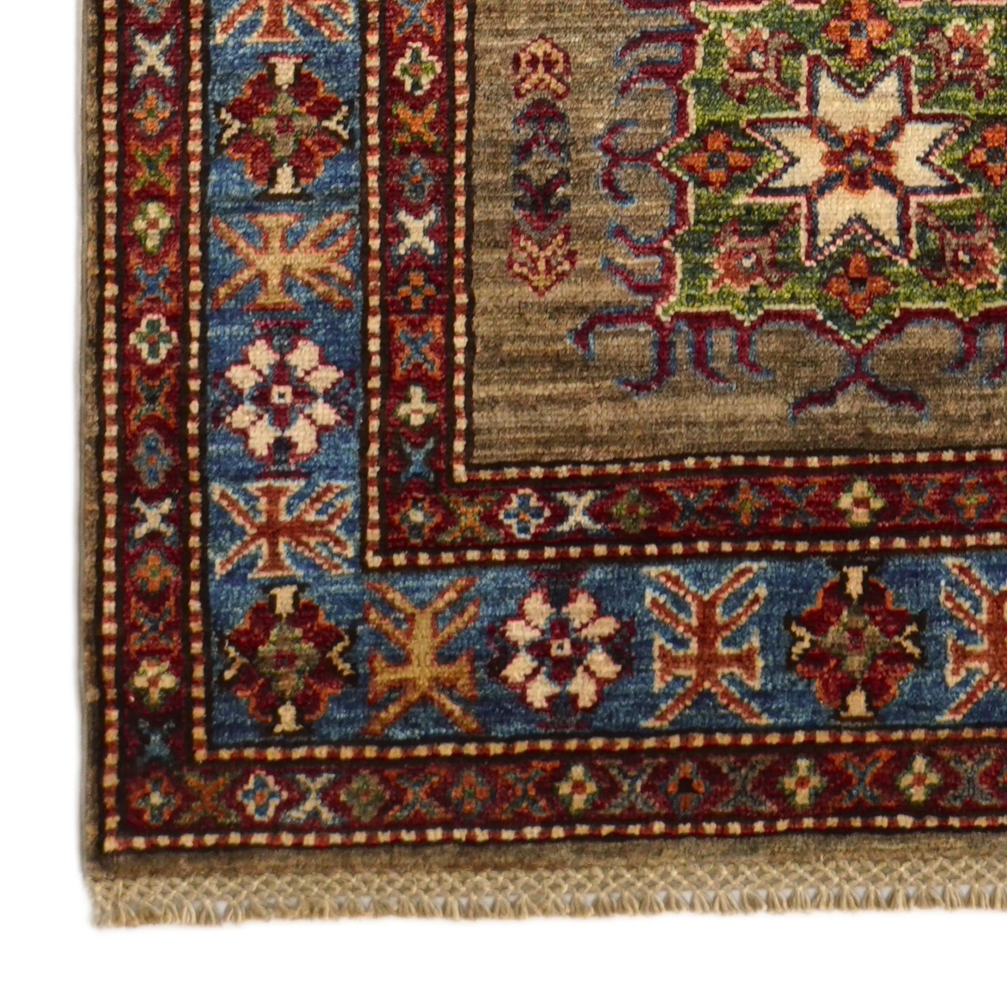 2' 7 x 8' 8 Hand Knotted Kazak Runner Rug