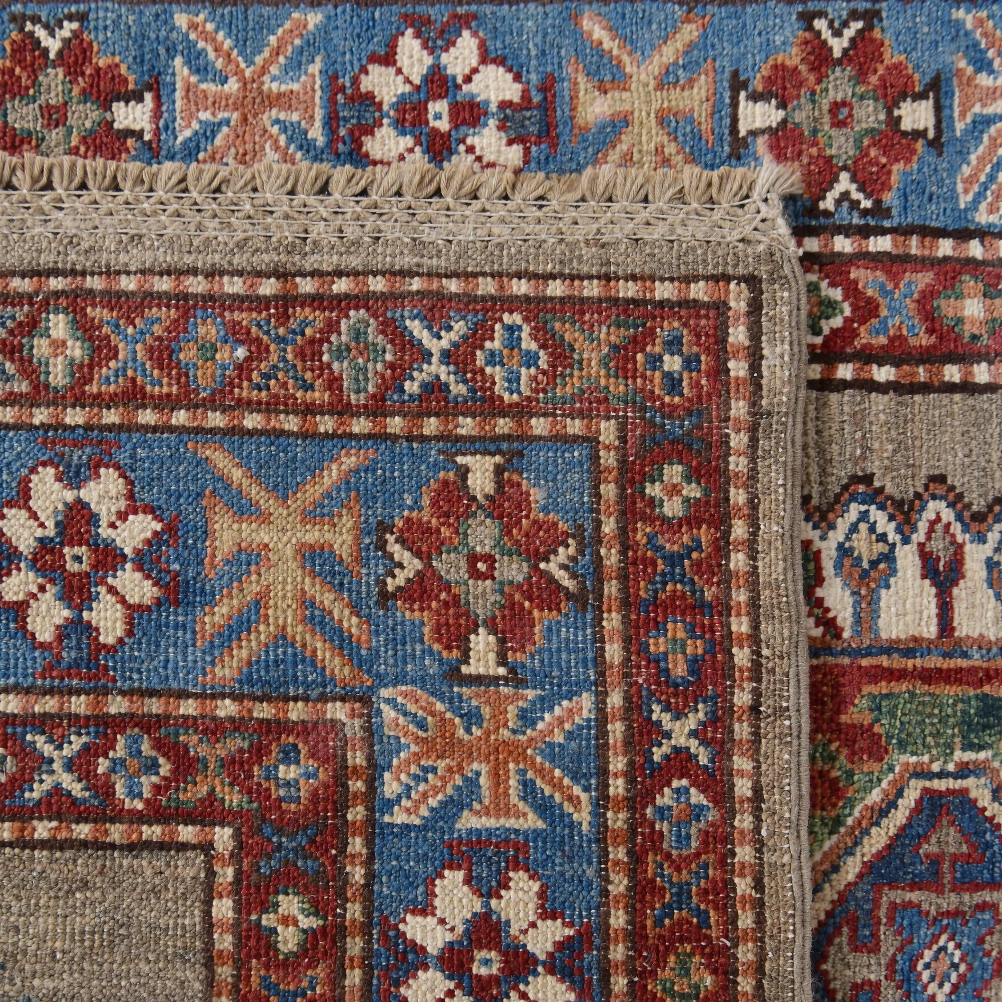 Detail image 12 of 12: 2' 7 x 8' 8 Hand Knotted Kazak Runner Rug