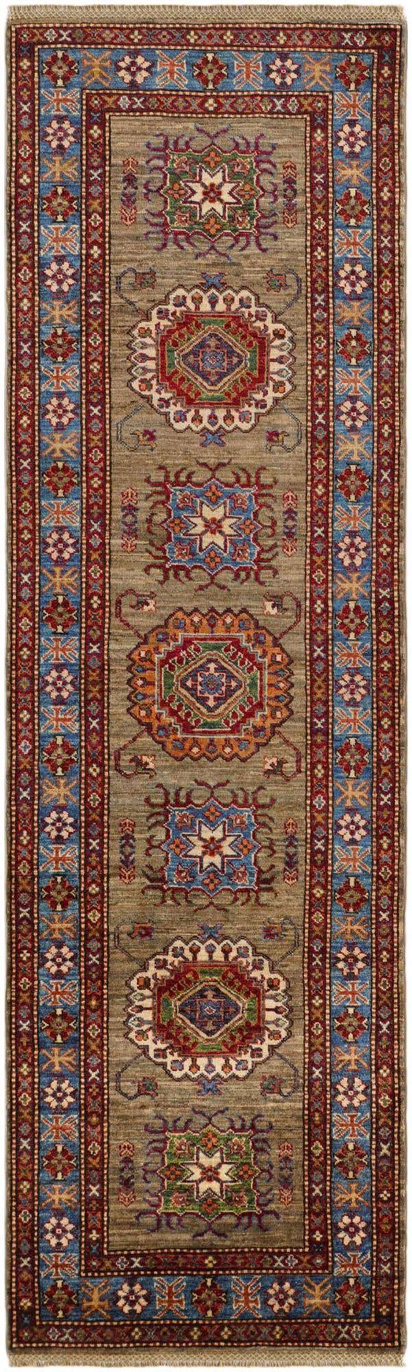 2' 7 x 8' 8 Hand Knotted Kazak Runner Rug