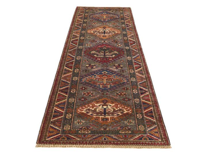2' 9 x 9' 3 Hand Knotted Kazak Runner Rug