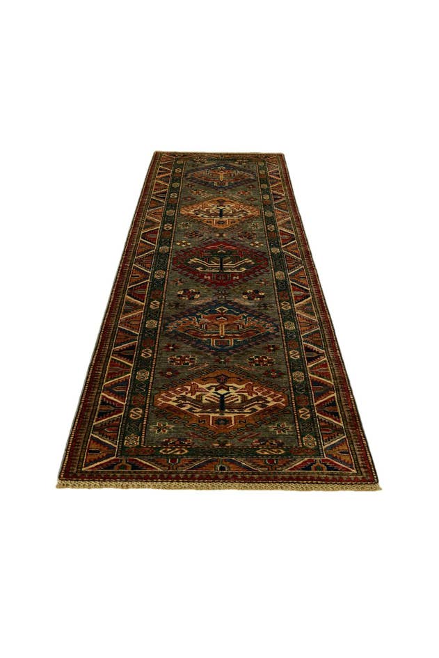 Detail image of 2' 9 x 9' 3 Hand Knotted Kazak Runner Rug