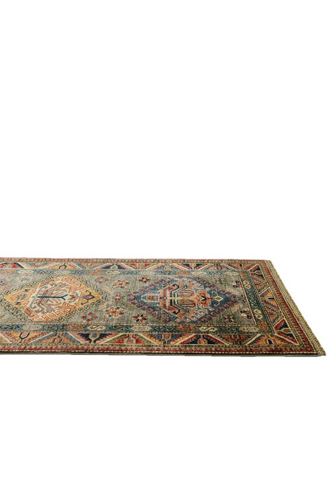 2' 9 x 9' 3 Hand Knotted Kazak Runner Rug