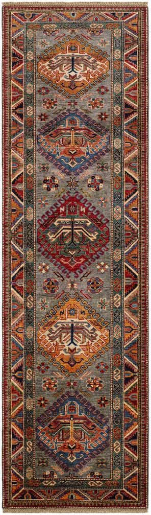 2' 9 x 9' 3 Hand Knotted Kazak Runner Rug