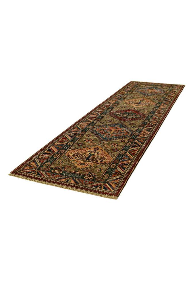 2' 8 x 9' Hand Knotted Kazak Runner Rug