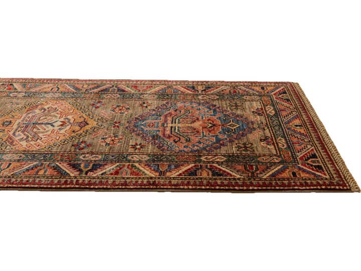 2' 8 x 9' Hand Knotted Kazak Runner Rug