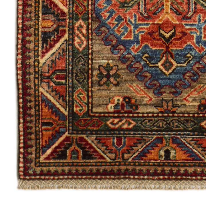 2' 8 x 9' Hand Knotted Kazak Runner Rug