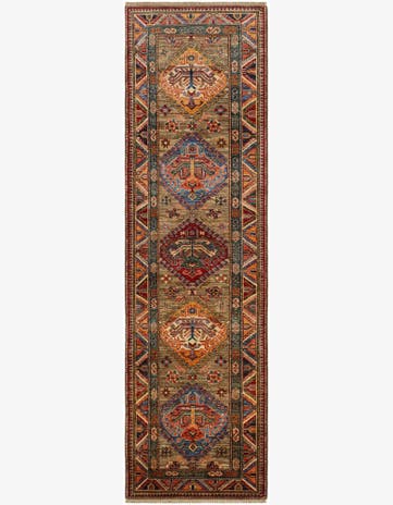 2' 8 x 9' Hand Knotted Kazak Runner Rug