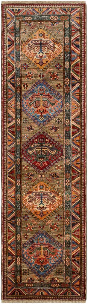 2' 8 x 9' Hand Knotted Kazak Runner Rug