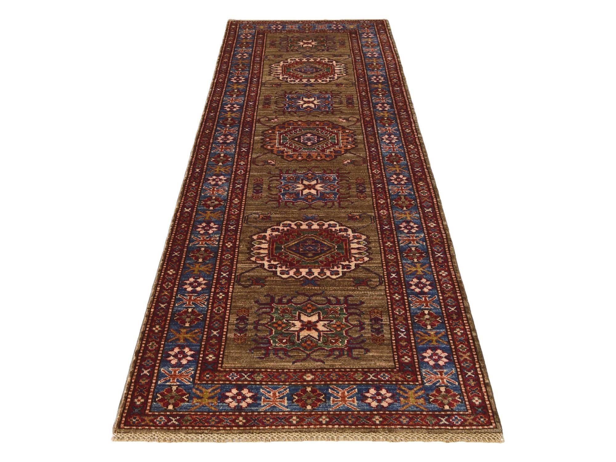 2' 11 x 9' 1 Hand Knotted Kazak Runner Rug
