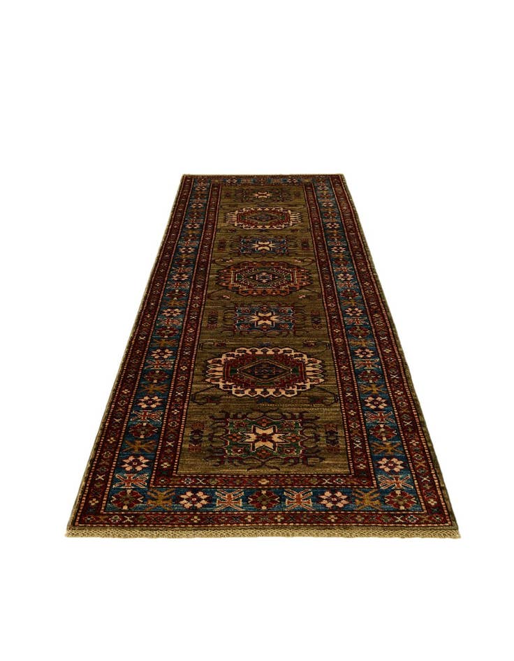 Detail image of 2' 11 x 9' 1 Hand Knotted Kazak Runner Rug