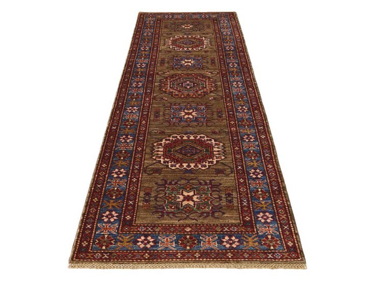 Detail image of 2' 11 x 9' 1 Hand Knotted Kazak Runner Rug