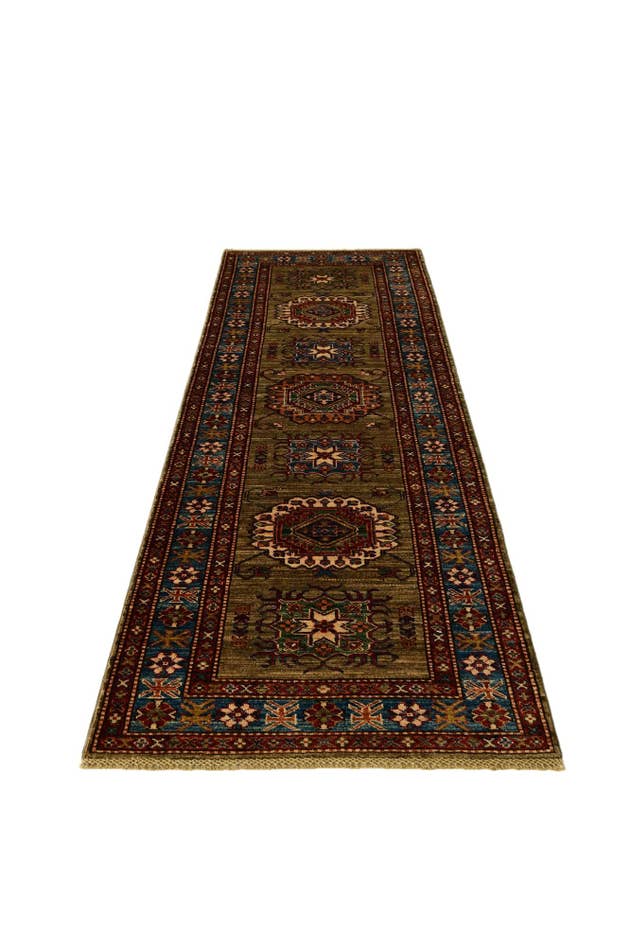 Detail image of 2' 11 x 9' 1 Hand Knotted Kazak Runner Rug