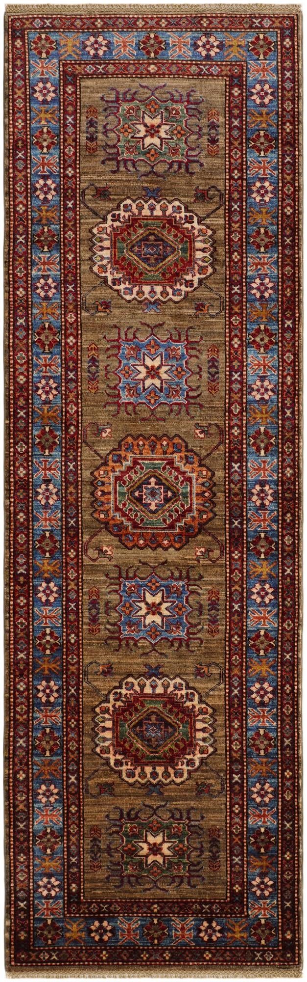 2' 11 x 9' 1 Hand Knotted Kazak Runner Rug