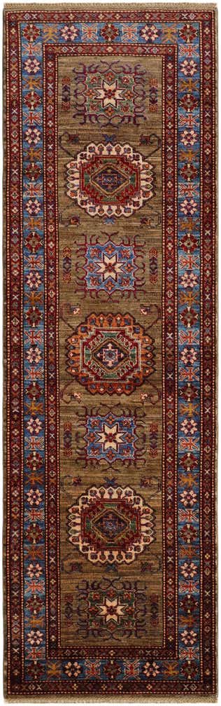 2' 11 x 9' 1 Hand Knotted Kazak Runner Rug