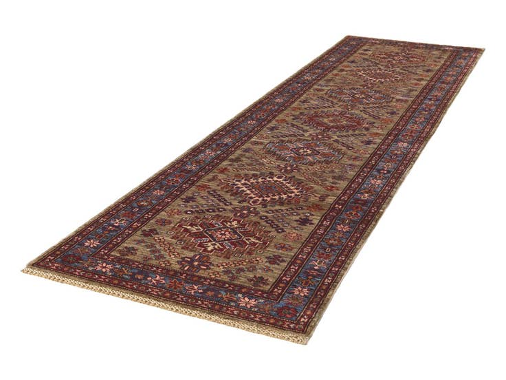 Detail image of 2' 7 x 9' 6 Hand Knotted Kazak Runner Rug